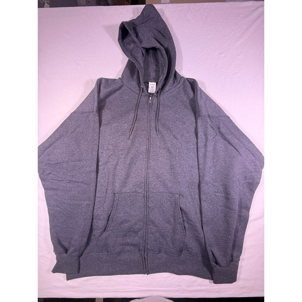 Hanes Full Zip‎ Hoodie Mens XL Charcoal Grey NWOT Ultimate Cotton Fleece